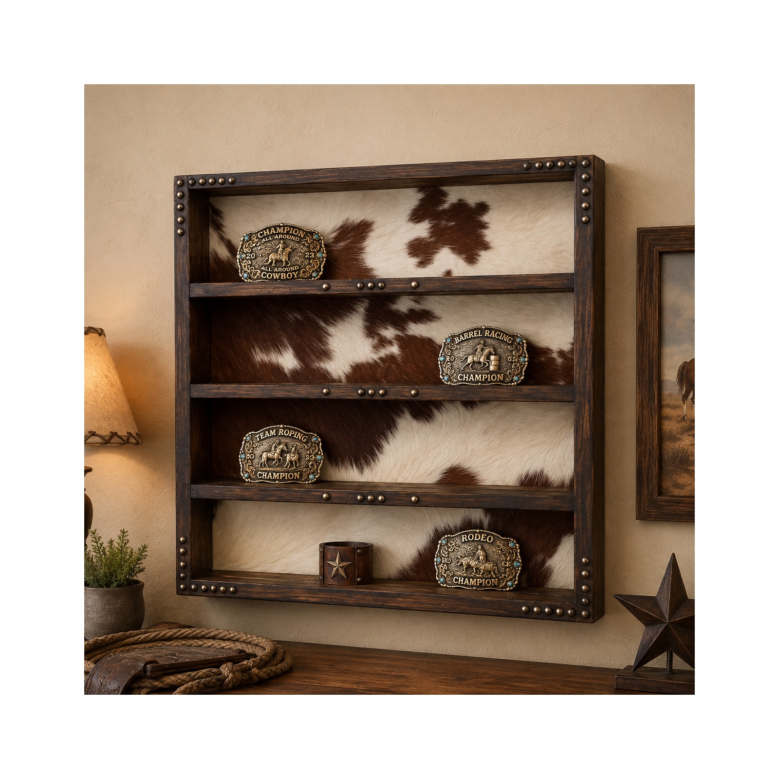 Rodeo Trophy Buckle Display Case